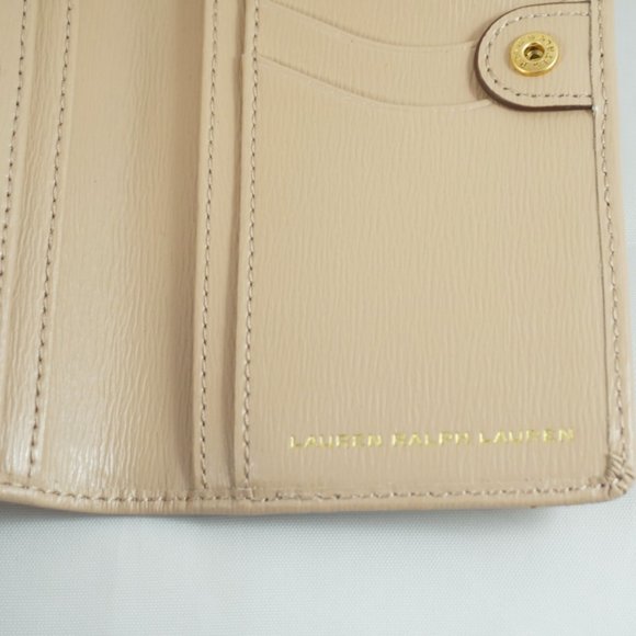Lauren Ralph Lauren Whitby Slim Wallet in Nude Cream Beige - Picture 4 of 5